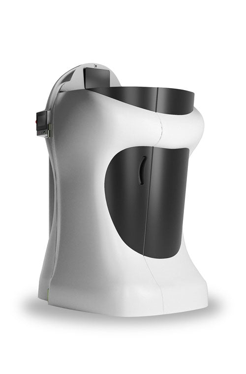 Cryomed One Ultra Cryosauna - Rear 3/4 View Showing Fiberglass Shell Design